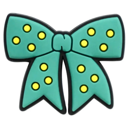 Cute Bow Shoe Charms for Crocs Accessories Decorations Shoe Clog Pin Kids Adults Party Favor Gifts Good Vibrations