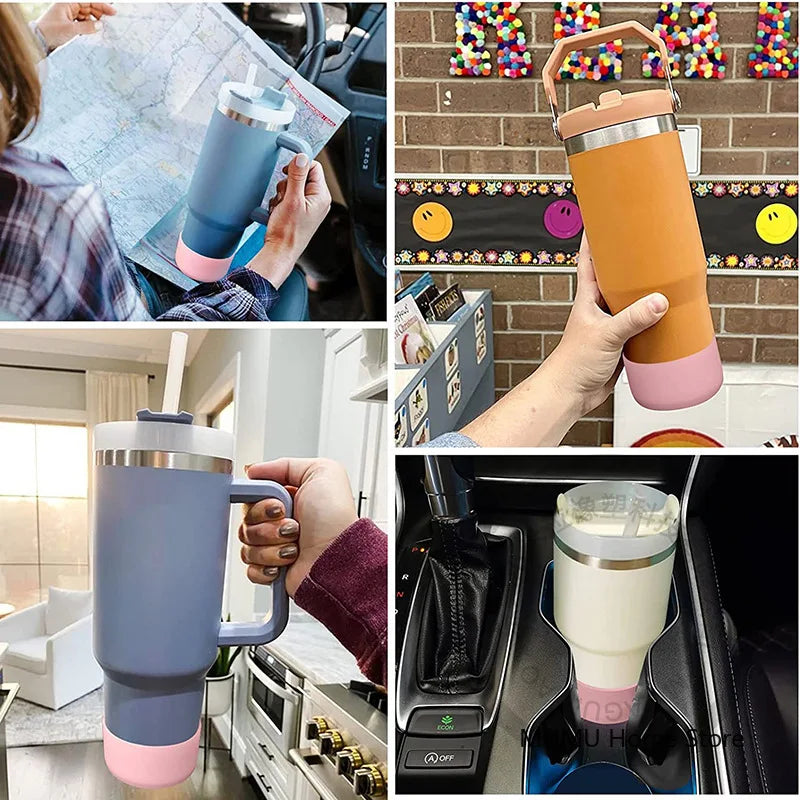 Silicone Insulated Cup Protective Sleeve For 40oz 30oz 20oz Water Bottle Silicone Boot Bottom Sleeve Cover Non-Slip Cup Sleeve Good Vibrations Adult Super Store