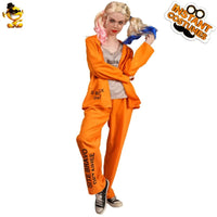 Halloween Couple Style Orange Prisoner Cosplay Party Costume Jumpsuit Uniform Set Cosplay Clothes Halloween Costumes for Women Good Vibrations