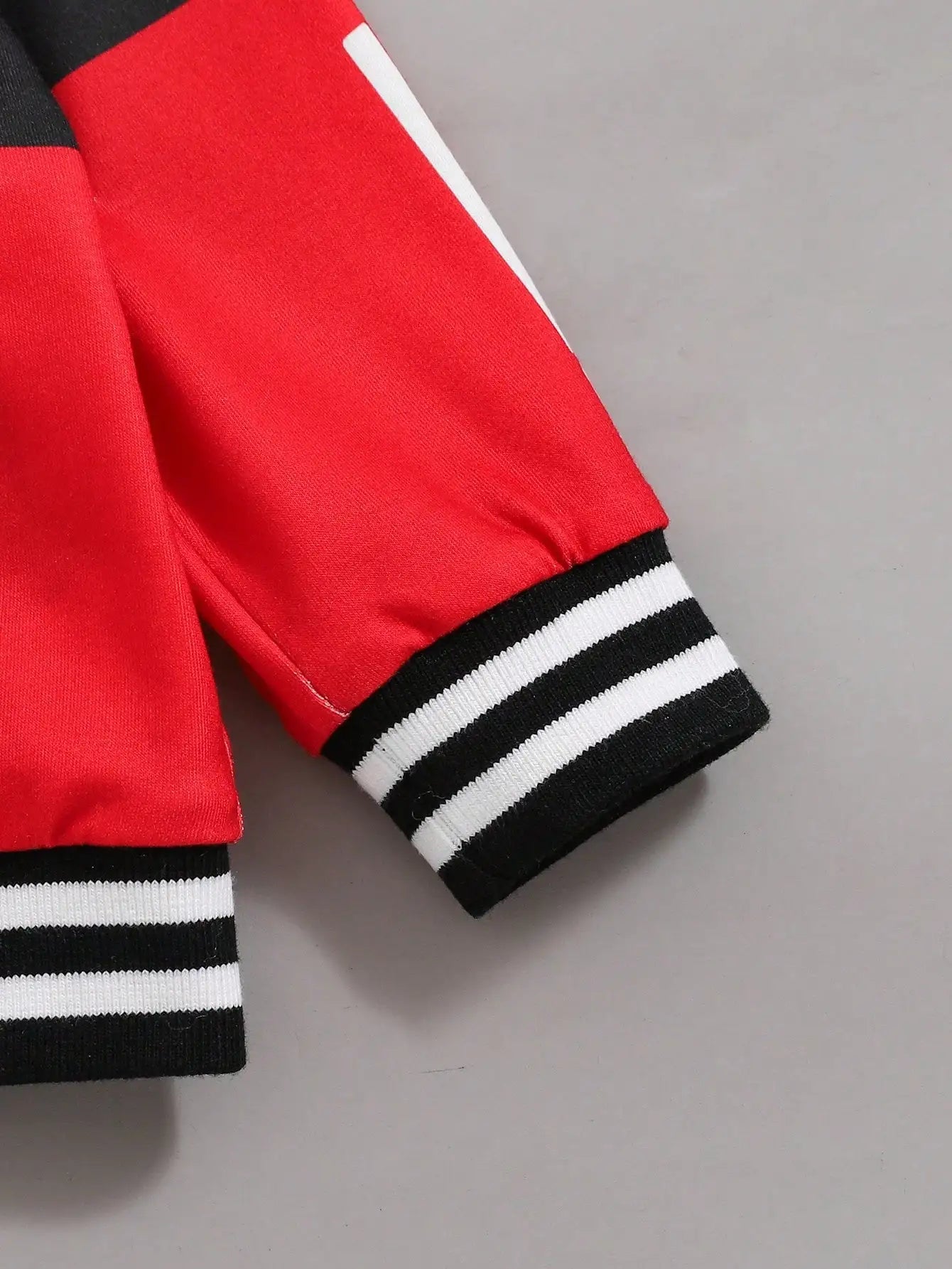 Spring And Autumn Motorcycle Racing Clothing Letter Pattern Printed Red White Black Patchwork Style Trend Outdoor Baby Boy Coat Good Vibrations