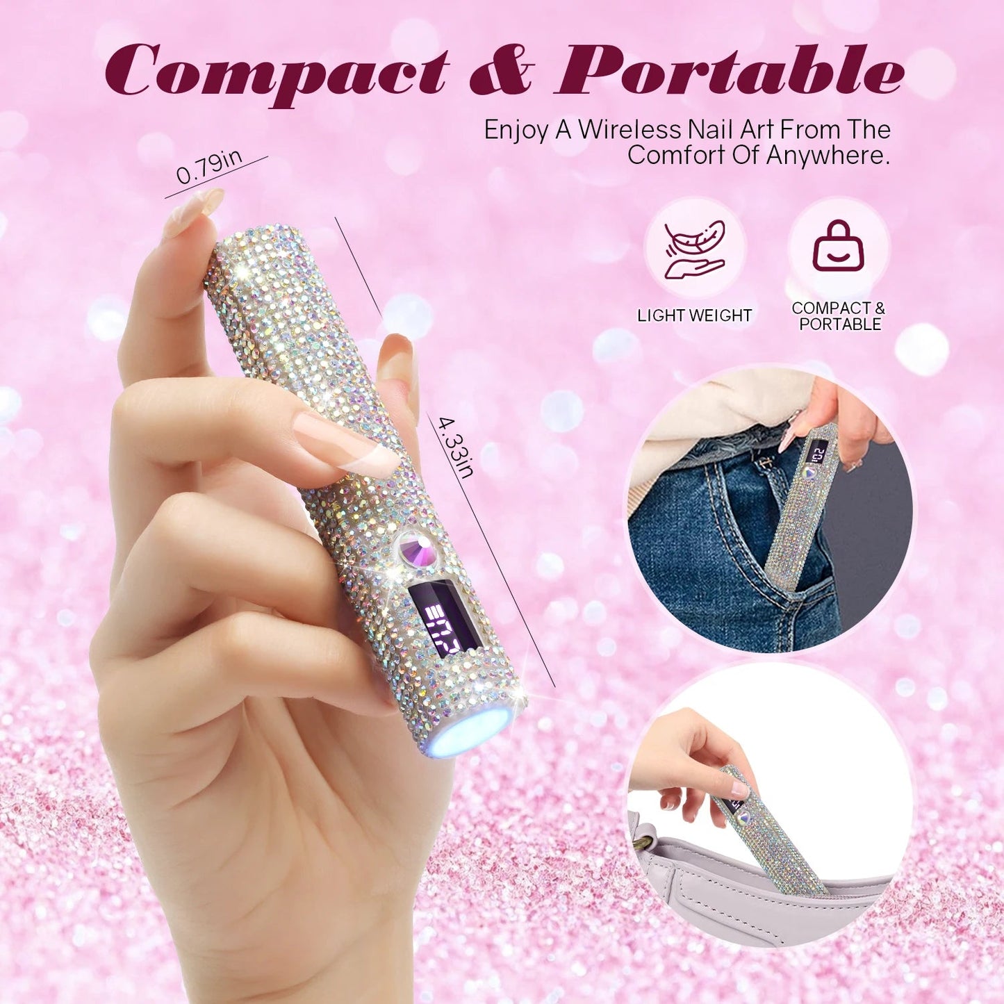 DianaBeauty Handheld Nail Dryer Lamp UV/LED Nail Curing All Gel Polish Nail Art Tool USB Rechargeabl Quick Dry Nail Lamp Good Vibrations Adult Super Store