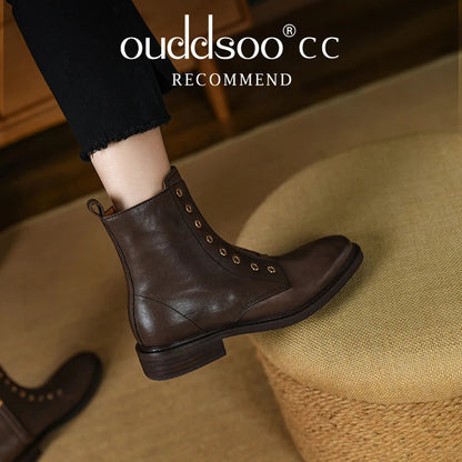 Ods Chelsea Boots High-top Boots Wear-resistant Breathable Fashion Trend Versatile Round Toe Casual Non-slip Spring and Autumn Good Vibrations
