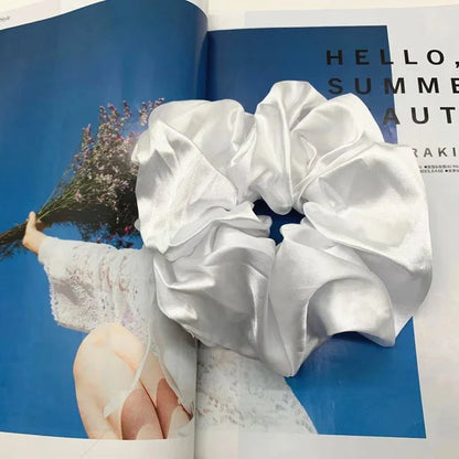 Personalized Bridesmaid Scrunchie Silk Hair Scrunchie Bachelorette Party Gift Bridesmaid Proposal Custom Wedding Gift To Bride Good Vibrations