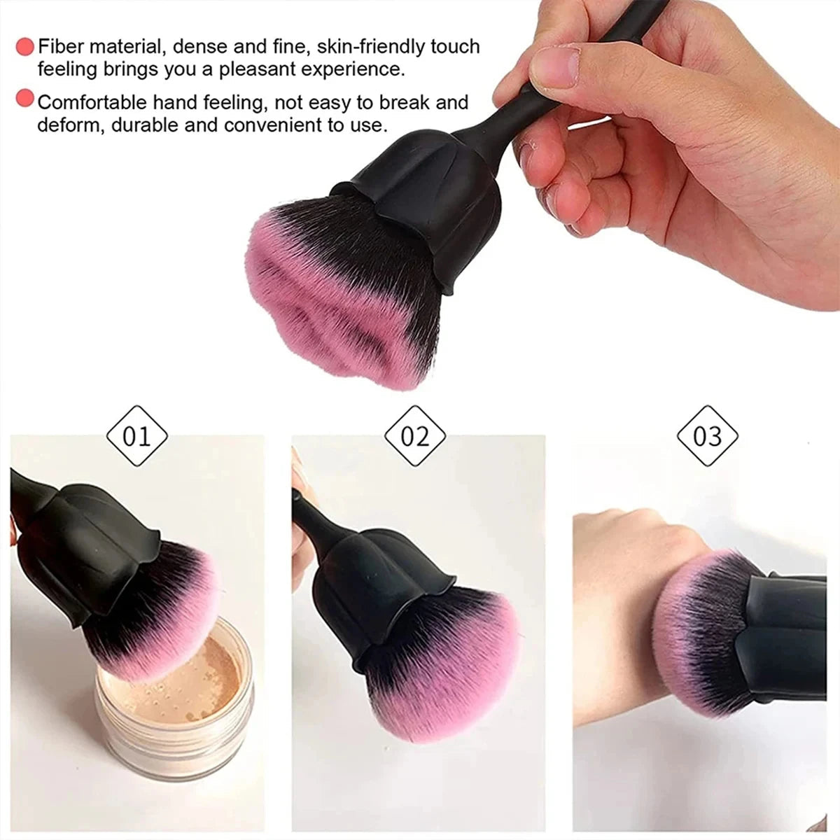 Rose-shaped Soft Brush For Manicure Nail Art Dust Brush Nail Dust Brush Gel Polish Dust Cleaning Nail Brushes Tool Nail Supplies Good Vibrations