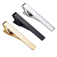 1 or 3 Pack Tie Clips for Men Long Styles Tie Bar Clip Set Square Edges Tie Tack Pins Necktie Bar Necktie Wedding Business Clips Good Vibrations