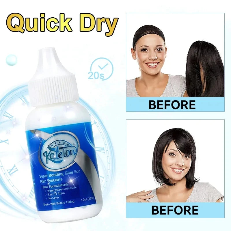 Wig Adhesive Waterproof Lace Glue Invisible Hair Bonding Glue For Toupee Frontal Closure Hair Replacement Adhesive Ghost+Remover Good Vibrations