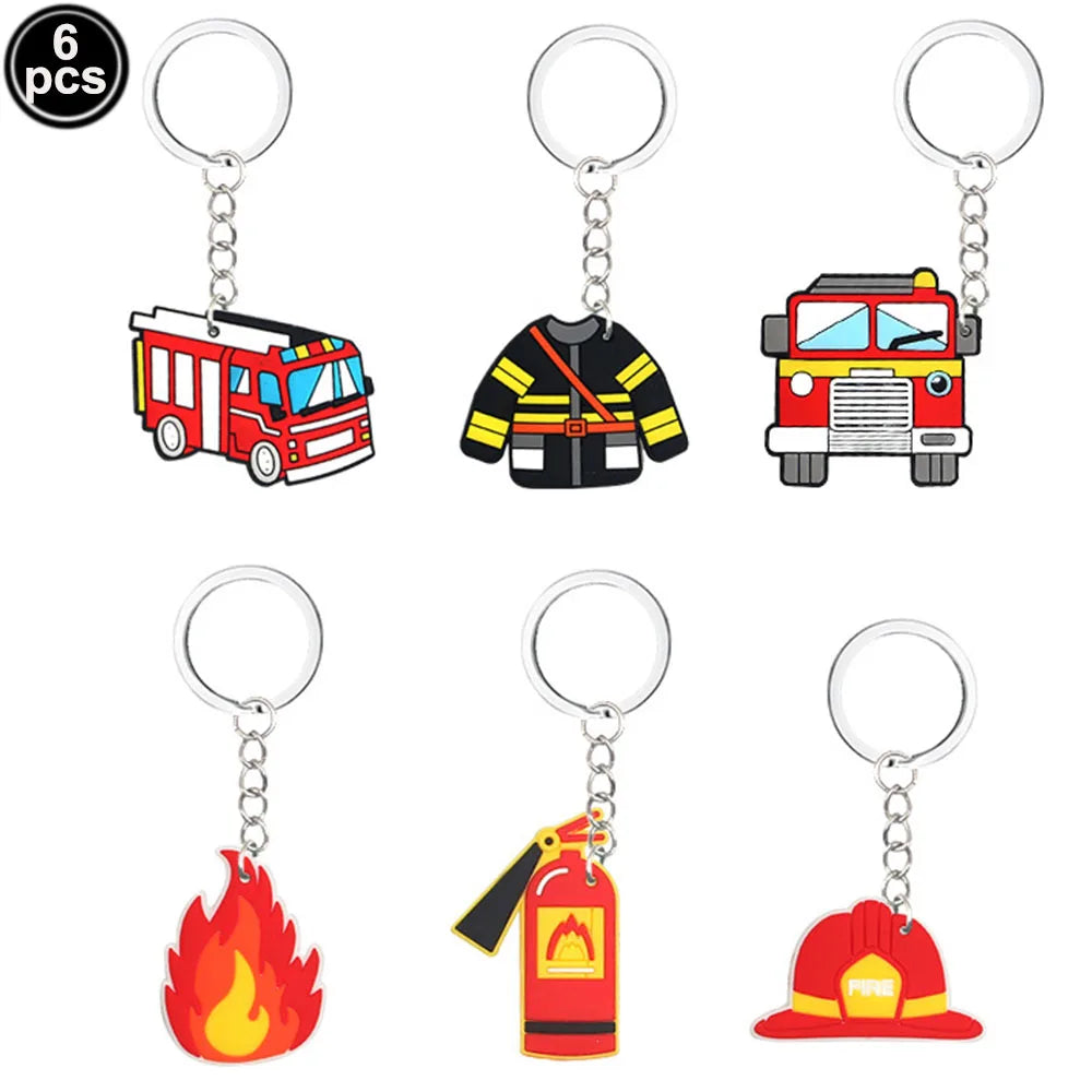 Fireman Cake Topper Cupcake Toppers Fire Hydrant Truck Firefighter Helmet Theme for Kids Boy Girl Happy Birthday Cake Decoration Good Vibrations