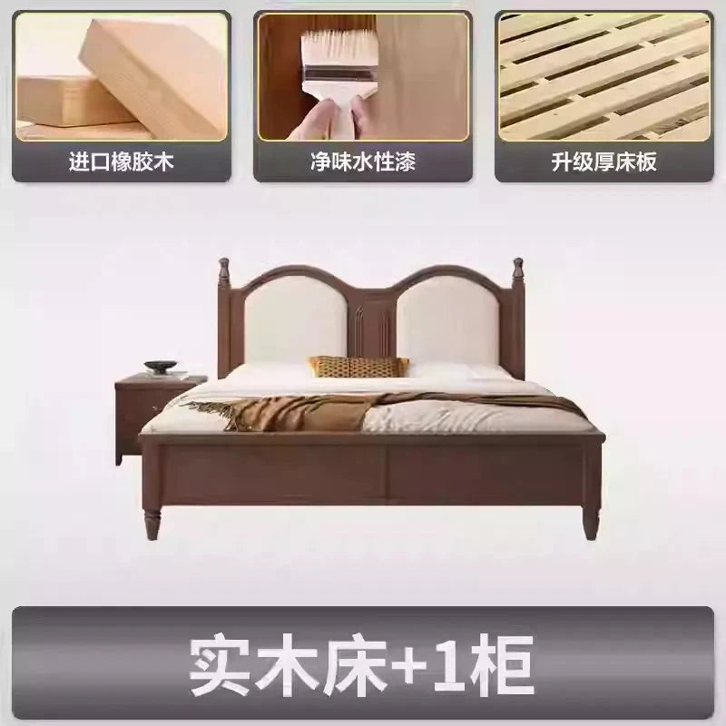 Europian Bedroom Bed Aesthetic Unique Nightstands Headboards Bed Modern Storage Cama Elastica Pula Pula Home Accessories Good Vibrations