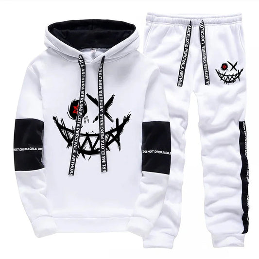 Hot Sales Mens Tracksuit Printed Single Piece Sweatshirts Sweatpants Casual Hoodie Pants Outdoors Mens Clothing Funny Streetwear Good Vibrations