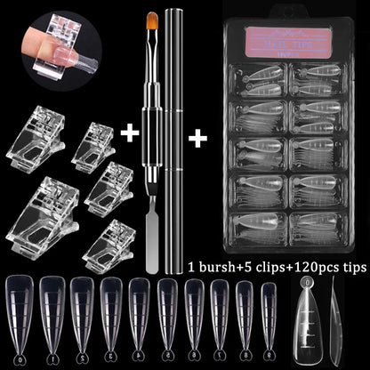 100Pcs/Box Nail Tips Full Set Acrylic Fake Finger UV Gel Polish Quick False Nails Tip Manicure Tools Nail Art DIY Tools Kit Good Vibrations