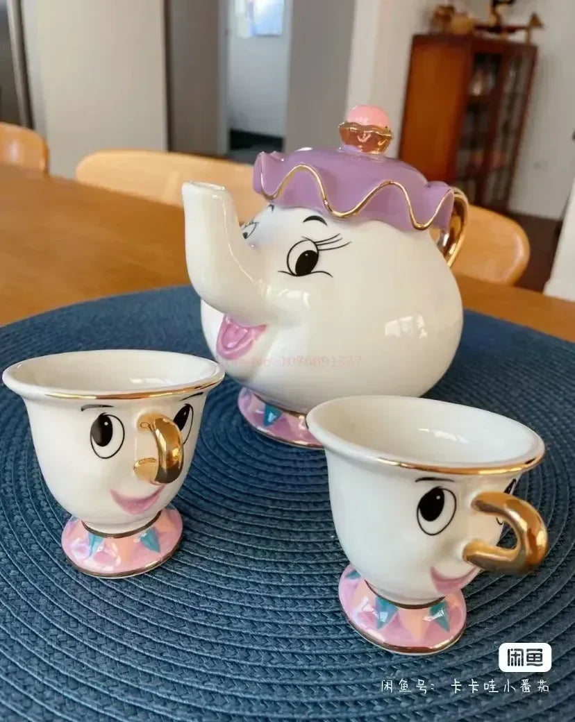 Disney Teapot Cute Cartoon Beauty And The Beast Coffee Pots Mug Mrs Potts Chip Cup Tea Cup Pots One Tea Sets Droshipping Good Vibrations Adult Super Store