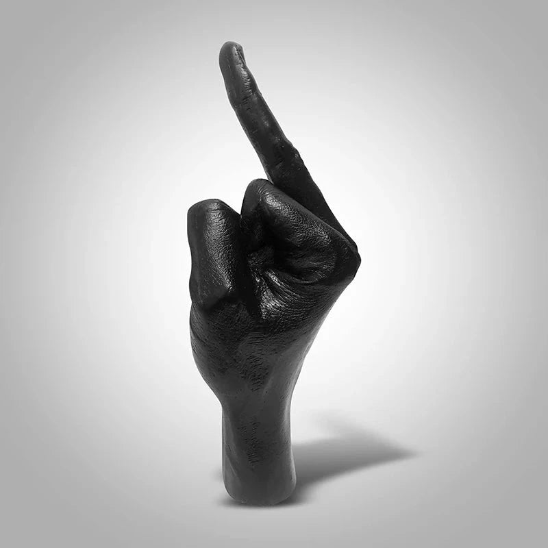 Desk Ornaments Of Middle Finger Statue Upright Middle Finger Arts Crafts Desktop Gesture Figurine Sculpture Living Room Dec Good Vibrations