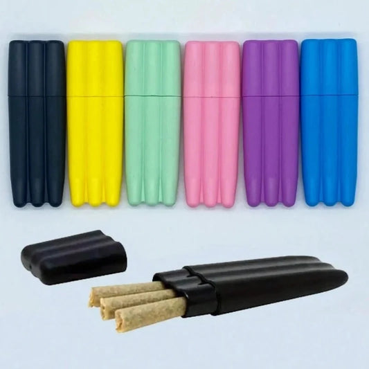 Colorful Triple Plastic Cigarette Case No-Smell Waterproof Holder Seal Container Plastic Storage Easy to Take Good Vibrations Adult Super Store