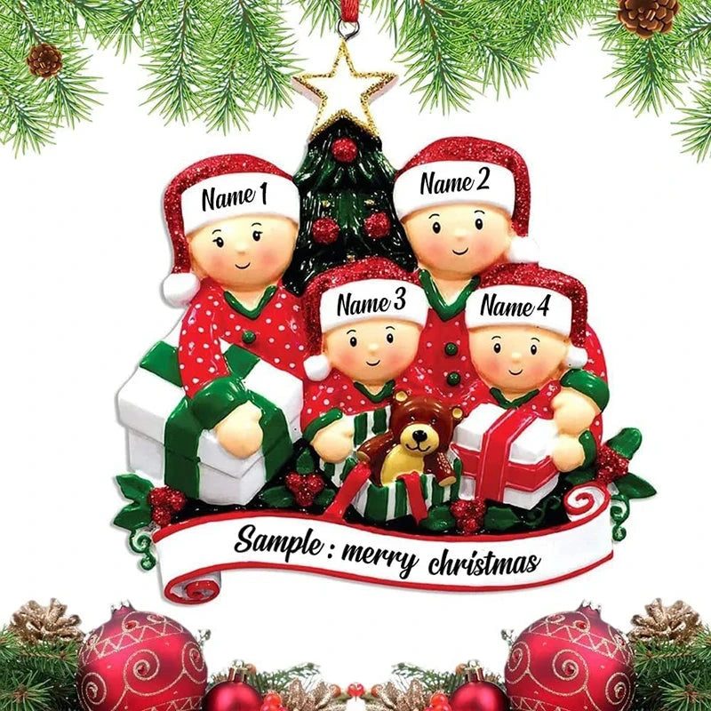 Christmas Pendant DIY Personal Family Christmas Decorations For Home 2023 Navidad Christmas Tree Hanging Ornament New Year 2024 Good Vibrations