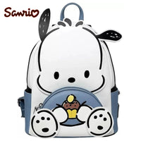 Sanrio Series Purple Kuromi My Melody Backpack Creative Backpack Storage Stationery Leather Mini Student Backpack Christmas Gift Good Vibrations