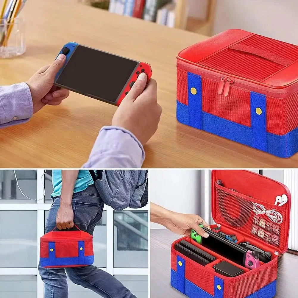 For Switch 2 Large Capacity Storage Bag Waterproof Shockproof Dustproof Portable Game Style Game Console Handbag For Switch2 Good Vibrations