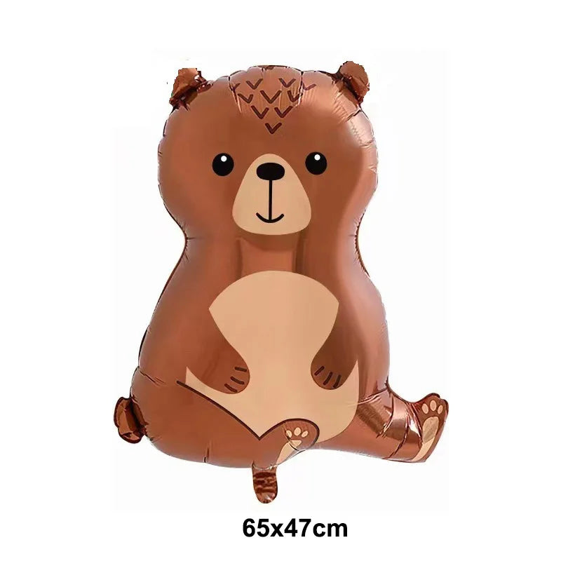 Woodland Animals Birthday Decoraiton Balloon Fox Hedgehog Raccoon Deer Bear Helium Foil Balloons Forest Theme Party Decor Good Vibrations