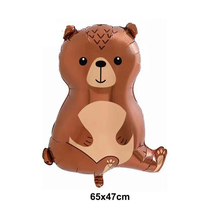 Woodland Animals Birthday Decoraiton Balloon Fox Hedgehog Raccoon Deer Bear Helium Foil Balloons Forest Theme Party Decor Good Vibrations