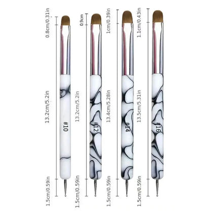 Dual-Ended Nail Art Brushes And Dotting Pens Set, Professional Manicure Detailing Tools, French Nail Art Pen Kit Good Vibrations