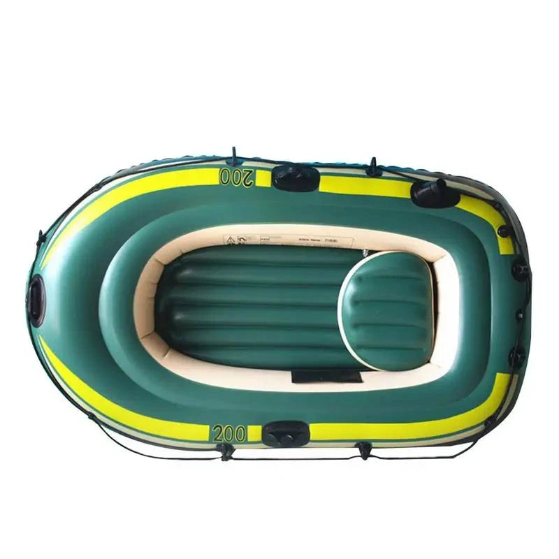 PVC Inflatable Boat Foldable InfLatable Fishing Boat Rafting Fishing Boat Heavy Duty Fishing Drifting Inflatable PVC Boat Set Good Vibrations