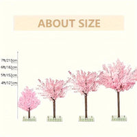 Artificial Cherry Trees Indoor Decor: Handmade Natural Fake Cherry Blossom Pink Tree Outdoor For Party Wedding Christmas Good Vibrations