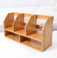 Bamboo Dollhouse Bookshelf,Custom Wooden Book Storage Shelf For House Accessories With Drawers,Wooden Bookcase Storage Good Vibrations