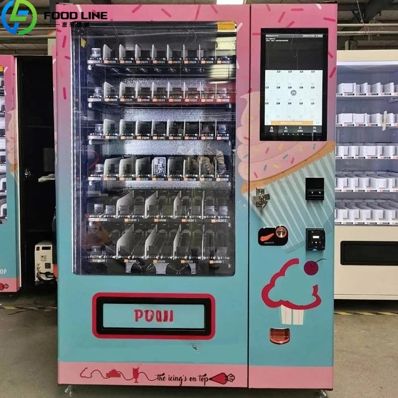 Refrigerated Cake Vending Machine Food Cupcake Vending Machine for Sale Cake Vending Machine with Elevator Good Vibrations