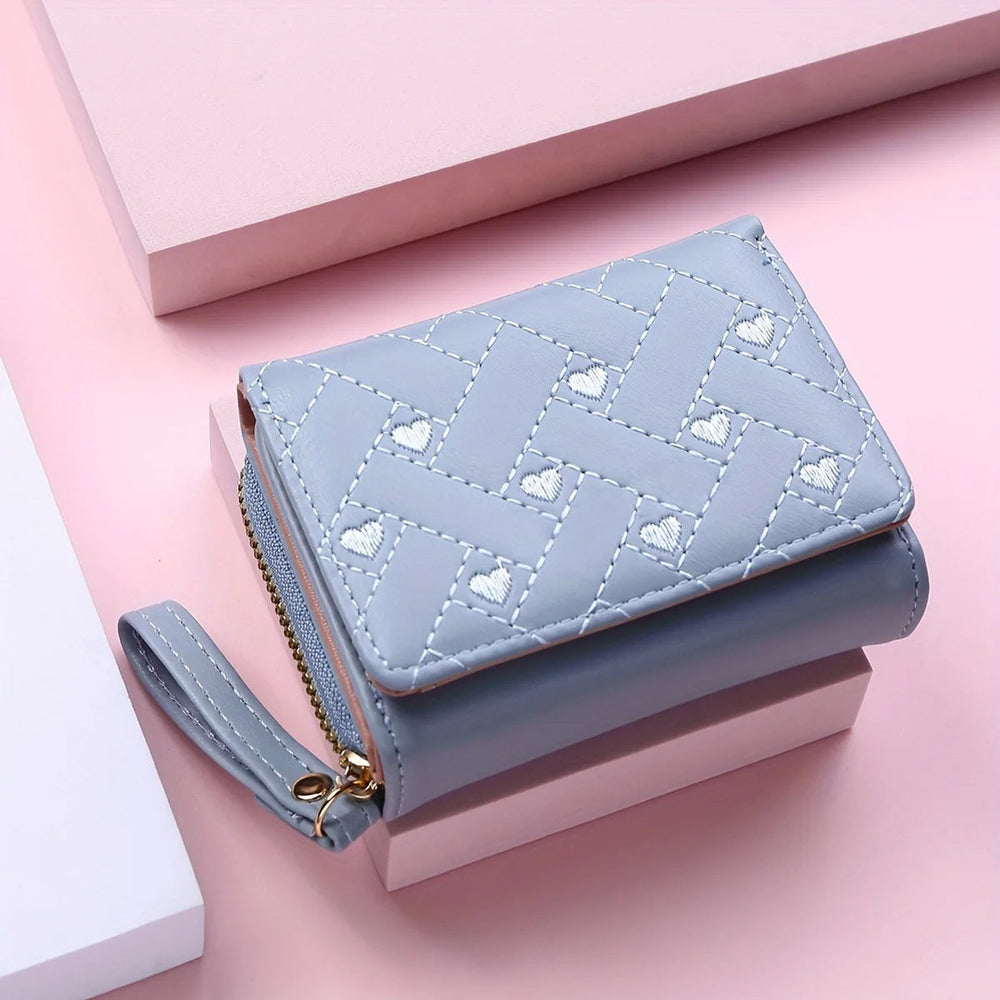 Women's Wallet Made of PU Skin Purse for Female Coin Purse Short Male Card Holder Wallets Zipper Around Money Coin Purse Good Vibrations