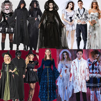 Women Halloween Vampire couple uniform Purim Cosplay Costumes men Horror Ghost Dead Zombie Corpse Bride costume Dress adult Good Vibrations