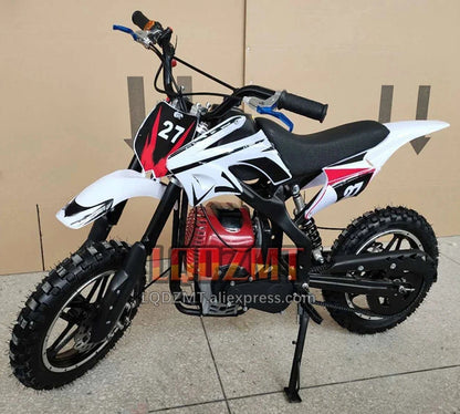 49CC 50CC 4-Stroke ATV OFF-road Gasoline Motorcycle Racing MOTO Dirt Bike Motorbike For Adult Children Boy Girl Child Men Women Good Vibrations