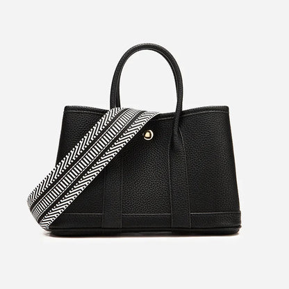 Elegant Ladies Leather Tote Bag Luxury Brand Women's Crossbody Shoulder Bag Fashionable Designer Inspired Handbags Good Vibrations