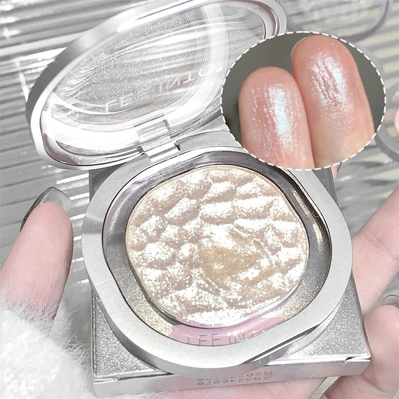 LEEINTO color-glowing high-gloss powder pearlescent powder brightens up the make-up eye shadow disc Good Vibrations