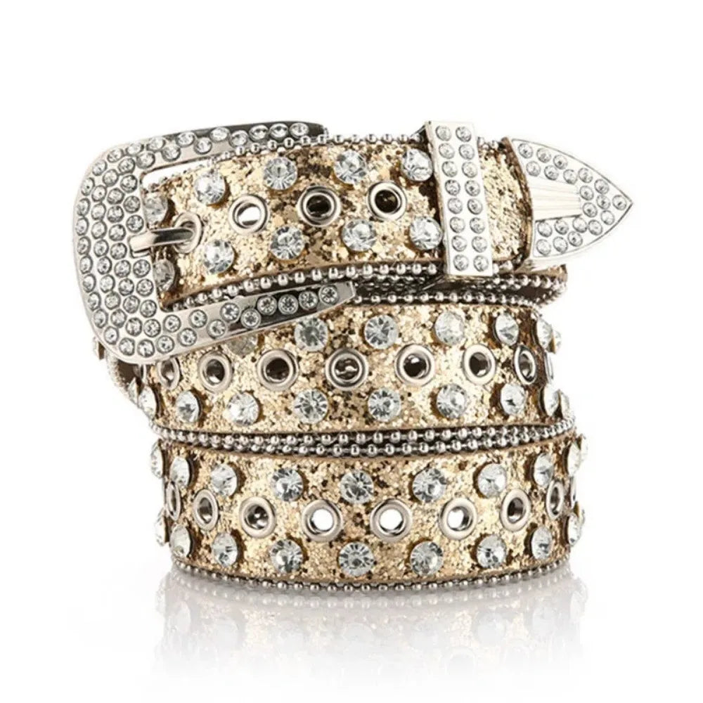 Women's Rhinestone Hollow Belt Women's Pin Buckle Studded Belt For Women Wedding Party Belt Valentines Gifts For Her Good Vibrations