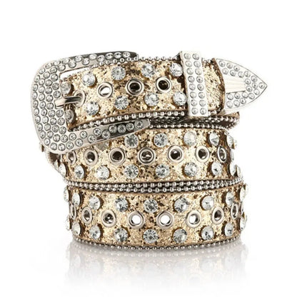 Women's Rhinestone Hollow Belt Women's Pin Buckle Studded Belt For Women Wedding Party Belt Valentines Gifts For Her Good Vibrations