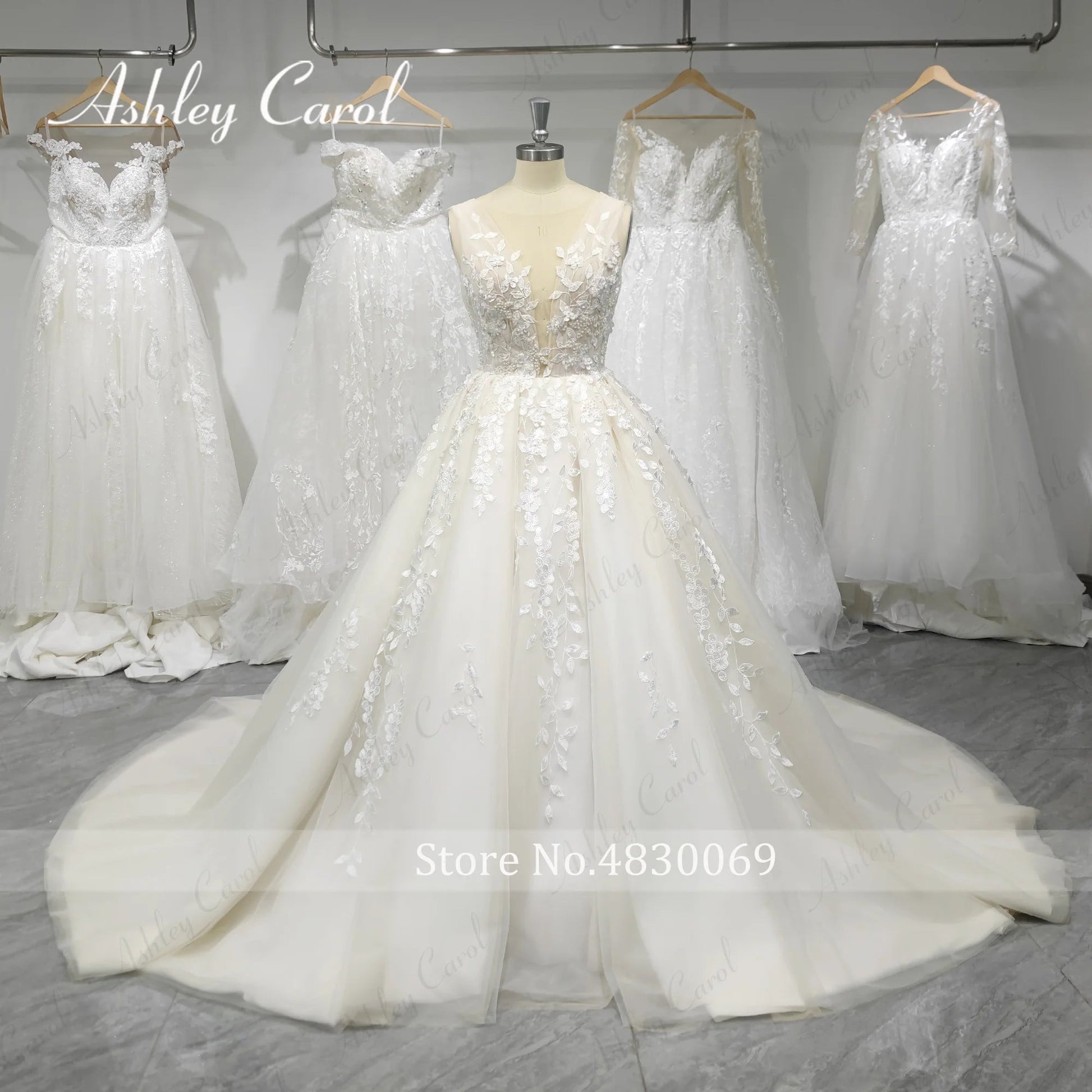 LOUIS NOVIAS  Wedding Dress For Women Elegant Backless Beaded Flowers Embroidery Sleeveless Wedding Gown Vestidos De Novia Good Vibrations