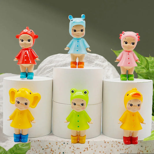 I Love Rainy Day Series Kawaii Vinyl Mini Figure  Mystery Blind Box Desktop Decor for Girls Kids Birthday Gift Good Vibrations