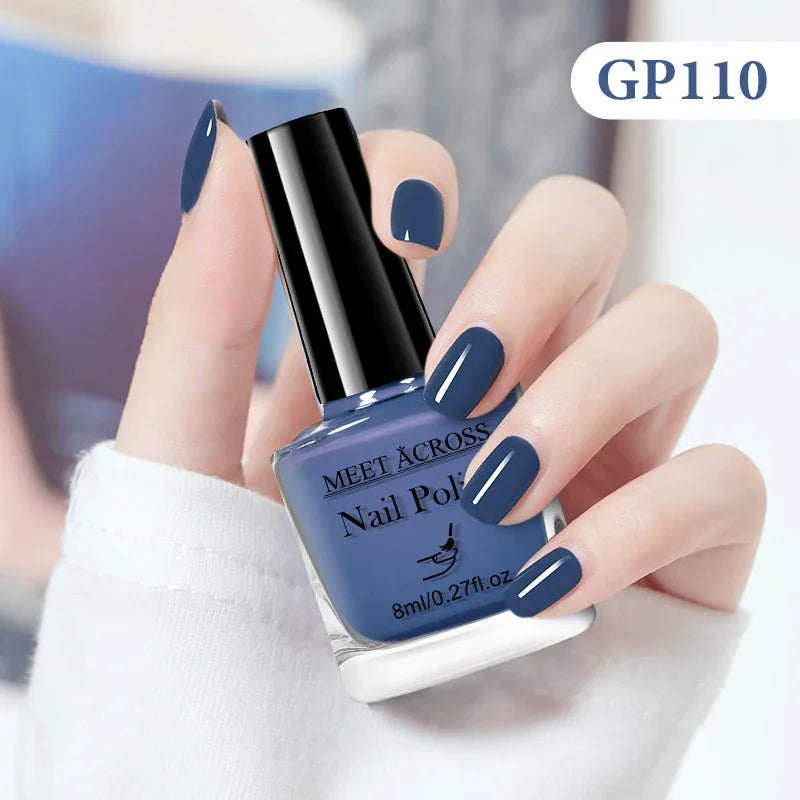 8ml Water-Based Nail Polish 48 Colors Long Lasting Quick Drying No Need of Lamp to Cure Nail Supplies Vernis for Nails Manicure Good Vibrations