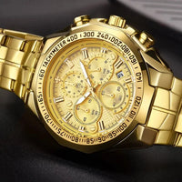 Relogio Masculino WWOOR Mens Watches 2024 Top Brand Luxury Wrist Watches For Men Gold Big Golden Male Chronograph Wristwatch Man Good Vibrations