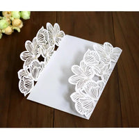 10/20pcs Flowers Wedding Invitations Card White Paper Birthday Gift Greeting Card Cover Wedding Engagement Party Decor Supplies Good Vibrations