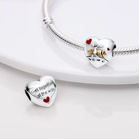 Heart Shape 925 Sterling Silver Family Lover Affection Pendant Charm Beads Fit Original Bangle Bracelet DIY Jewelry For Women Good Vibrations