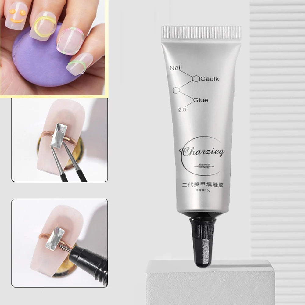 10/5/1pcs Extra-Strong Nail Glue Quick Dry Nail Tips Adhesive Acrylic Nail Glue Professional DIY Rhinestone False Nail Glue Good Vibrations