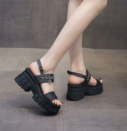 Heeled High Heels Roman Style Pumps Woman Shoes Sabot Sandals for Women Anti Slip Hot Wholesale Summer Offers Shoe Sales Good Vibrations