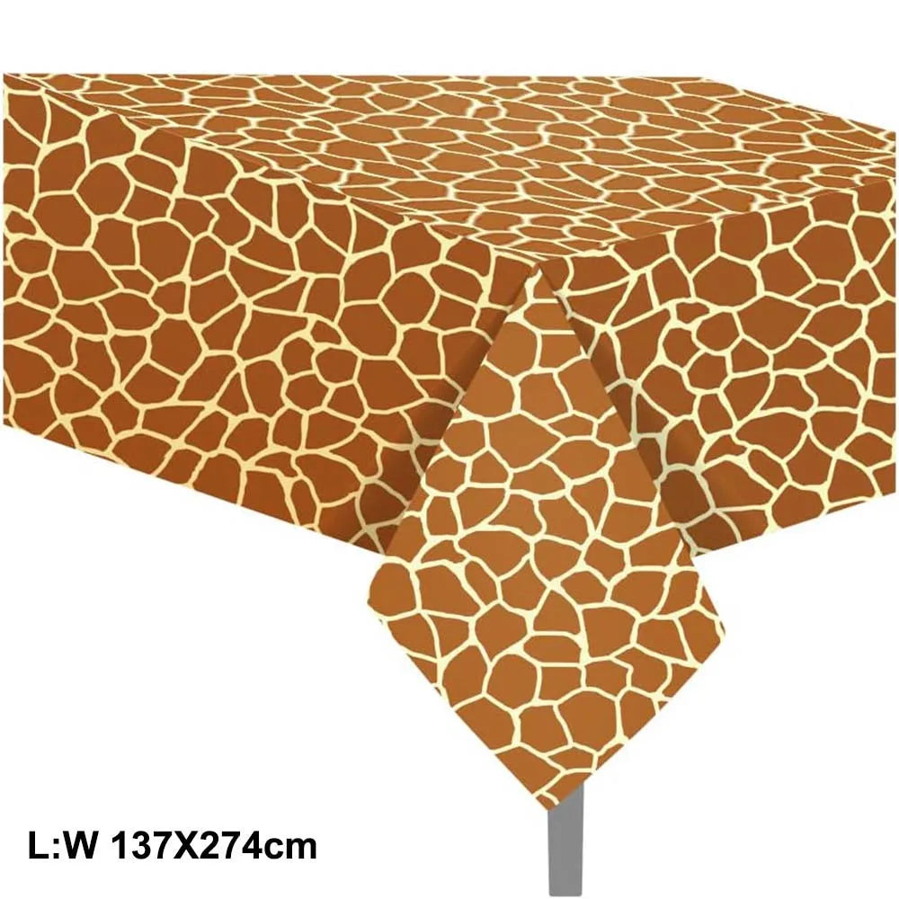 Jungle Animal Print Party Paper Plates Tiger Giraffe Leopard Disposable Plate Kids Birthday Decor Safari Themed Party Supplies Good Vibrations