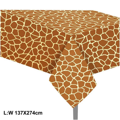 Jungle Animal Print Party Paper Plates Tiger Giraffe Leopard Disposable Plate Kids Birthday Decor Safari Themed Party Supplies Good Vibrations