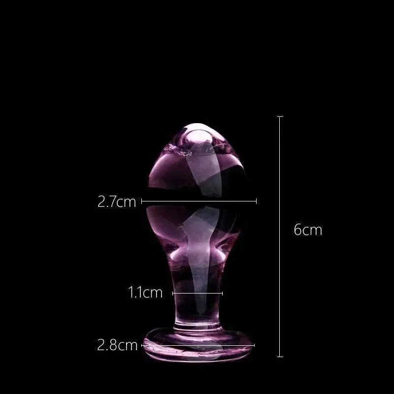 Pink Crystal Glass Butt Plug for Women's Anal and Pleasure GOOD Vibrations