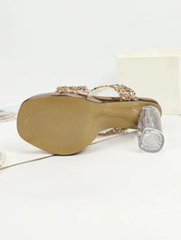 Women's High Heel Sandals 2025 Summer New Thick Heel Waterproof Table With Sexy Party Cool Slippers Good Vibrations