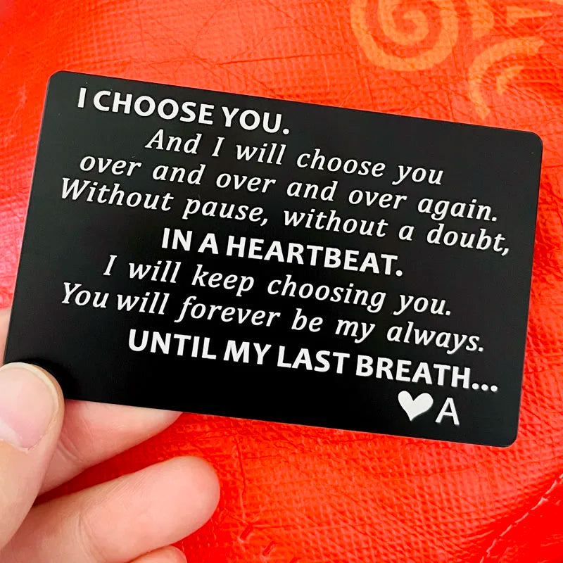 Christmas Gifts for Men Valentines Day Card Valentine Gifts for Husband  I Choose You Groom's Gifts Romantic Gifts for Him Good Vibrations