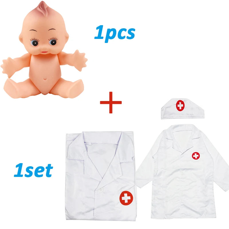 Doctor Set For Kids Pretend Play Girls Role-playing Games Hospital Accessorie Medical Kit Nurse Tools Bag Toys For Children Gift Good Vibrations