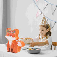 Fox Pinata Paper Toy Animal Party Decorations Kids Birthday Halloween Piñata Supplies Stand Favors Cake Accessories Football Car Good Vibrations
