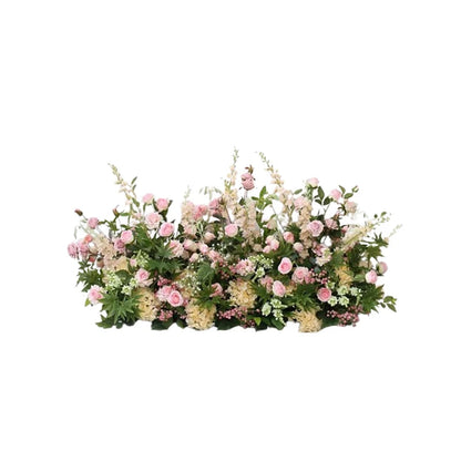 2m Rose Delphinium Flower Row Wedding Artificial Table Floral Commercial Plaza Partition Hotel Scene Layout Floor Flowers Decor Good Vibrations